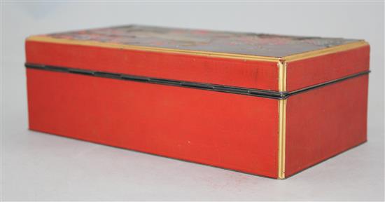 A fine Japanese lacquer and silver mounted jewellery box, Showa period, 22cm.
